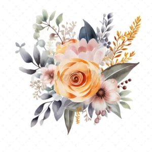 20 High-Quality Boho Bouquets Clipart - Boho bouquets digital watercolor JPG instant download for commercial use - Digital download