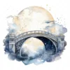 20 High-Quality Celestial Bridges Clipart - Celestial bridges digital watercolor JPG instant download for commercial use - Digital download