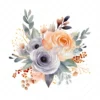 20 High-Quality Boho Bouquets Clipart - Boho bouquets digital watercolor JPG instant download for commercial use - Digital download