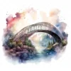 20 High-Quality Celestial Bridges Clipart - Celestial bridges digital watercolor JPG instant download for commercial use - Digital download