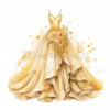 20 High-Quality Wedding Gown Clipart - Wedding gown digital watercolor JPG instant download for commercial use - Digital download