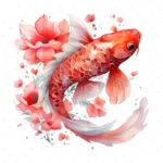 17 High-Quality Floral Koi Fish Clipart - Fish digital JPG instant download for commercial use - Digital download