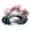 20 High-Quality Celestial Bridges Clipart - Celestial bridges digital watercolor JPG instant download for commercial use - Digital download