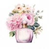 18 High-Quality Floral Perfume Bottle - Floral perfume digital JPG instant download for commercial use - Digital download
