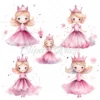 30 High-Quality Princess Clipart JPG - Pink princess digital clipart JPG instant download for commercial use - Digital Download