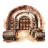 20 High-Quality Wine Cellars Clipart - Wine cellars digital watercolor JPG instant download for commercial use - Digital download