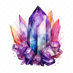 20 High-Quality Cosmic Crystals Clipart - Cosmic crystals digital watermark JPG instant download for commercial use - Digital download
