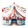 20 High-Quality Fantasy Carnival Tents Clipart -Carnival tents watercolor digital JPG instant download for commercial use - Digital download