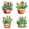 20 High-Quality Cactus Clipart - Cactus watercolor digital clipart JPG instant download for commercial use - Digital download