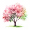 20 High-Quality Spring Trees Clipart - Spring trees digital watercolor JPG instant download for commercial use - Digital download