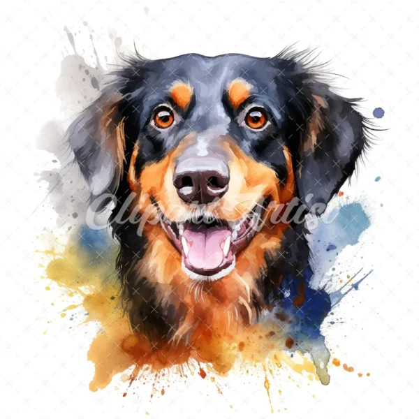 28 High-Quality Dogs Portrait Clipart - Dogs portrait digital watercolor JPG instant download for commercial use - Digital download