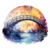 20 High-Quality Celestial Bridges Clipart - Celestial bridges digital watercolor JPG instant download for commercial use - Digital download