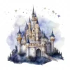 21 High-Quality Night Fantasy Castles Clipart - Night castles digital watercolor JPG instant download for commercial use - Digital download
