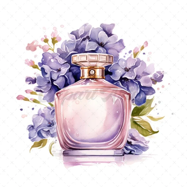18 High-Quality Floral Perfume Bottle - Floral perfume digital JPG instant download for commercial use - Digital download