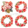 20 High-Quality Begonias Clipart - Pink red begonias digital watercolor wreath JPG instant download for commercial use - Digital download