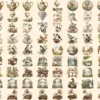 Cottagecore Spring Clipart Bundle - 600+ transparent PNG, Springtime clipart, Countryside nature graphics, Commercial use, Digital download