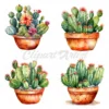 20 High-Quality Cactus Clipart - Cactus watercolor digital clipart JPG instant download for commercial use - Digital download
