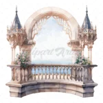 14 High-Quality Royal Castle Clipart - Royal castle watercolor digital JPG instant download for commercial use - Digital download