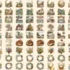 Cottagecore Spring Clipart Bundle - 600+ transparent PNG, Springtime clipart, Countryside nature graphics, Commercial use, Digital download