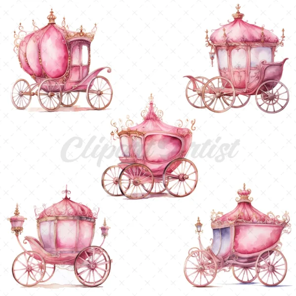 30 High-Quality Princess Clipart JPG - Pink princess digital clipart JPG instant download for commercial use - Digital Download