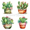 20 High-Quality Cactus Clipart - Cactus watercolor digital clipart JPG instant download for commercial use - Digital download