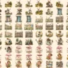 Cottagecore Spring Clipart Bundle - 600+ transparent PNG, Springtime clipart, Countryside nature graphics, Commercial use, Digital download