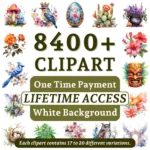Get 8400+ High-Quality Clipart Bundle! Instant download for all designs. Animals, Flowers, Holidays Commercial use - Digital download