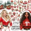 Santa’s Lapland Watercolor Clipart Set - 275+ transparent PNG, christmas graphics, holiday festive png, Commercial use, Digital download