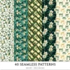 Cozy Yuletide Seamless Patterns, Winter JPEG, Holiday pattern, Gift box, Festive, Plaid, Snowflake repeating pattern, Digital scrapbook paper