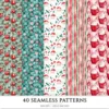 Santa’s Lapland Seamless Patterns, Rustic winter JPEG, Festive pattern, Plaid, Snowflake, Santa repeating pattern, Digital scrapbook paper