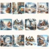 Winter Brownie Haven Clipart Mini Set - 125+ transparent PNG, Rustic winter graphics, Brownie winter art, Commercial use, Digital download