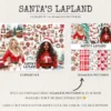 Santa’s Lapland Watercolor Clipart Set - 275+ transparent PNG, christmas graphics, holiday festive png, Commercial use, Digital download