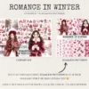 Romance in Winter Watercolor Clipart Set - 266+ transparent PNG, Winter love graphics, Romantic heart art, Commercial use, Digital download
