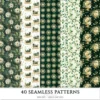 Cozy Yuletide Seamless Patterns, Winter JPEG, Holiday pattern, Gift box, Festive, Plaid, Snowflake repeating pattern, Digital scrapbook paper