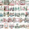 Whimsy Christmas Watercolor Clipart Set - 272+ transparent PNG, Holiday festive illustrations, Xmas png, Commercial use, Digital download