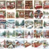 Santa’s Lapland Watercolor Clipart Set - 275+ transparent PNG, christmas graphics, holiday festive png, Commercial use, Digital download