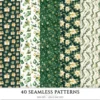 Cozy Yuletide Seamless Patterns, Winter JPEG, Holiday pattern, Gift box, Festive, Plaid, Snowflake repeating pattern, Digital scrapbook paper