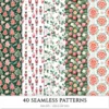 Santa’s Lapland Seamless Patterns, Rustic winter JPEG, Festive pattern, Plaid, Snowflake, Santa repeating pattern, Digital scrapbook paper