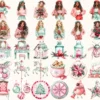 Whimsy Christmas Watercolor Clipart Set - 272+ transparent PNG, Holiday festive illustrations, Xmas png, Commercial use, Digital download