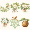 Winter Kiwi Floral Arrangements, Camellia, Winter flower png, Camellia bouquet, Winter decor, Winter png, Commercial use, Digital download