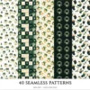 Cozy Yuletide Seamless Patterns, Winter JPEG, Holiday pattern, Gift box, Festive, Plaid, Snowflake repeating pattern, Digital scrapbook paper