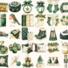Cozy Yuletide Watercolor Clipart Set - 275+ transparent PNG, Cozy holiday graphics, Festive christmas png, Commercial use, Digital download