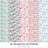 Whimsy Christmas Seamless Patterns, Cozy christmas JPEG, Candy cane pattern, Gift box, Snowflake repeating pattern, Digital scrapbook paper