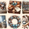 Winter Brownie Haven PNG Clipart Collection - 26 PNG, Brownie winter illustrations, Rustic printables, Commercial use, Digital download