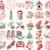 Whimsy Christmas Watercolor Clipart Set - 272+ transparent PNG, Holiday festive illustrations, Xmas png, Commercial use, Digital download