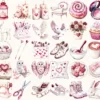 Romance in Winter Watercolor Clipart Set - 266+ transparent PNG, Winter love graphics, Romantic heart art, Commercial use, Digital download