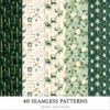 Cozy Yuletide Seamless Patterns, Winter JPEG, Holiday pattern, Gift box, Festive, Plaid, Snowflake repeating pattern, Digital scrapbook paper