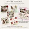 Seaside Christmas Watercolor Clipart Set - 170+ transparent PNG, Festive Beach Graphics, Holiday, Xmas, Cozy Christmas Art, Digital Download