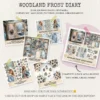 Woodland Frost Diary Junk Journal Pages & Papers - Winter Journal Paper, Woodland Digital Background, Junk Journal Kit, Digital download