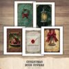 Vintage Christmas Book Covers - Candlelight, Holly, Christmas Letter, Snow Globe, Goose, Sleigh, Nutcracker, Printables, Digital download
